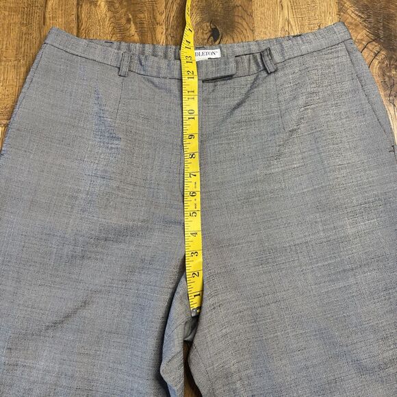 Vtg PENDLETON Wool Trouser Pants Womens 12 Classic Herringbone Grey Inseam 30" - Picture 4 of 7